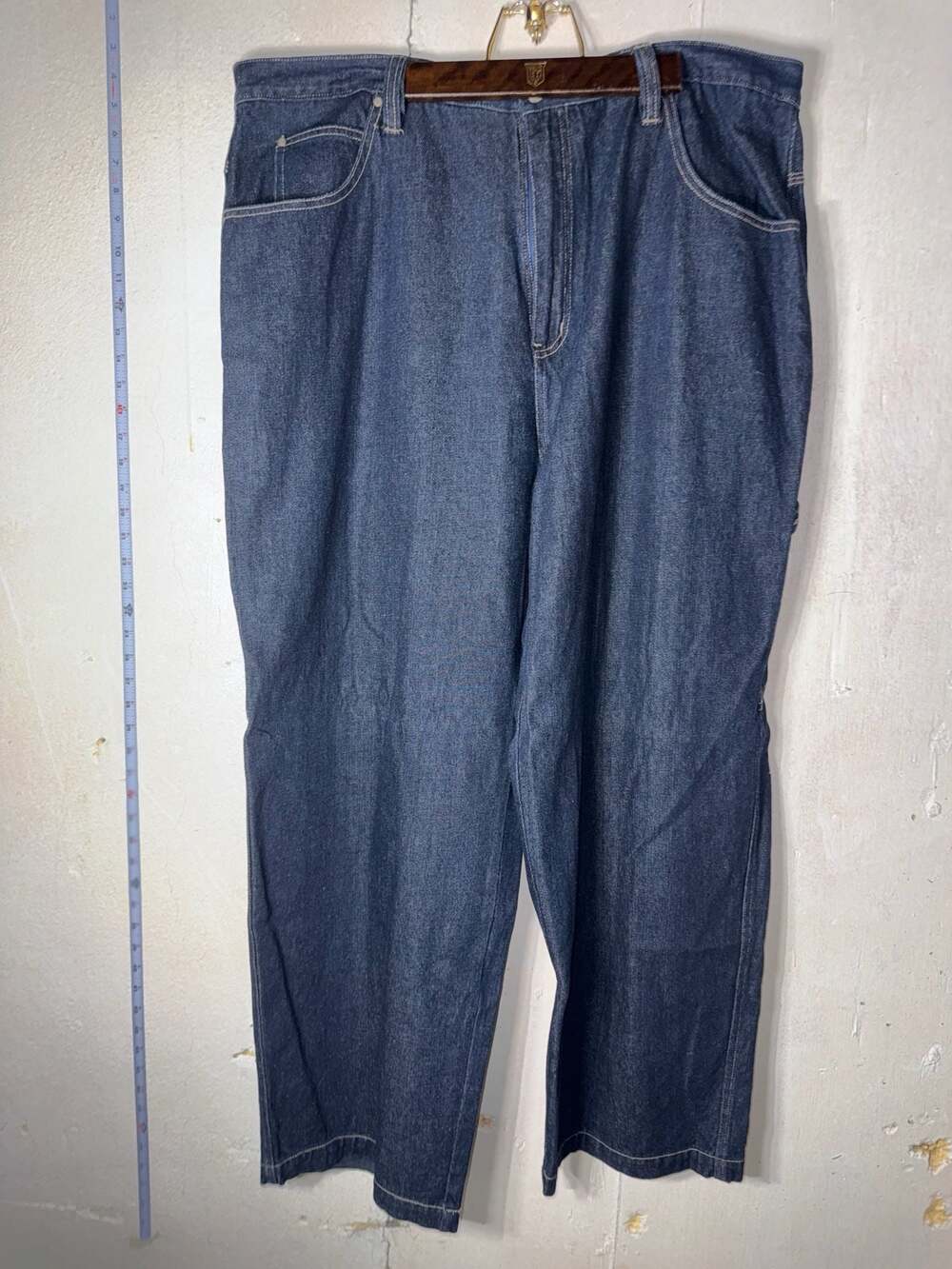 Vintage Rocawear Baggy Wide Leg Carpenter Denim Jeans 42x32 Indigo Dark Wash
